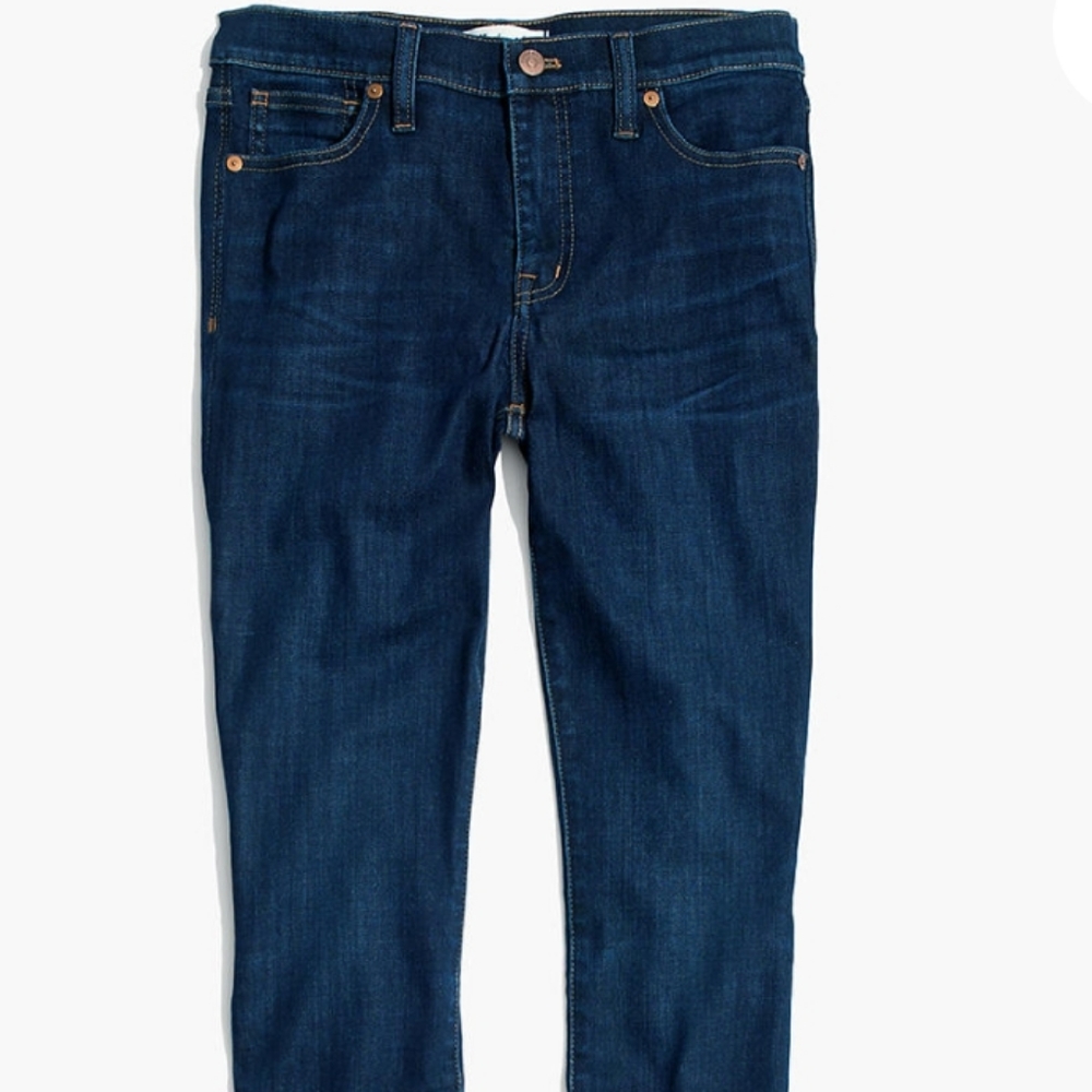 Madewell Women's Skinny Dark Blue Mid Rise Jeans Size 28 - Picture 3 of 9
